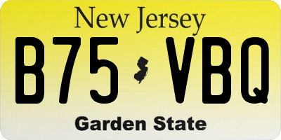 NJ license plate B75VBQ