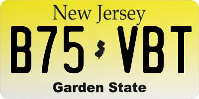NJ license plate B75VBT