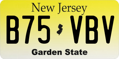 NJ license plate B75VBV
