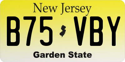 NJ license plate B75VBY