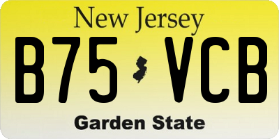 NJ license plate B75VCB