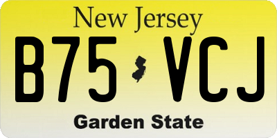 NJ license plate B75VCJ