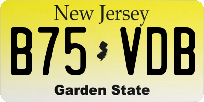NJ license plate B75VDB