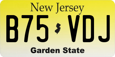 NJ license plate B75VDJ