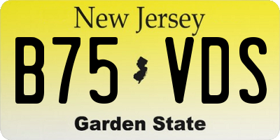 NJ license plate B75VDS