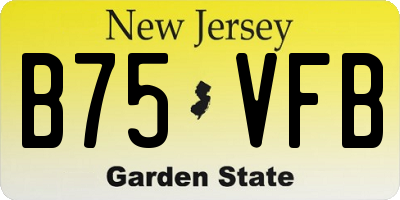 NJ license plate B75VFB