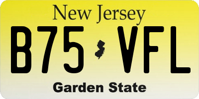 NJ license plate B75VFL