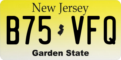 NJ license plate B75VFQ