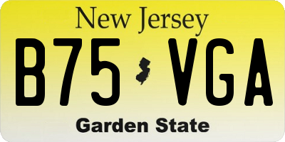 NJ license plate B75VGA