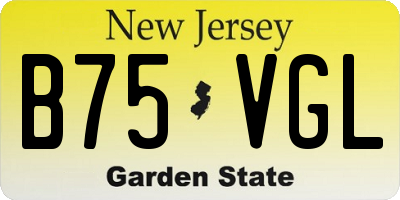 NJ license plate B75VGL