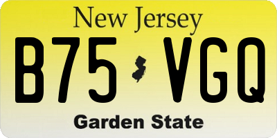 NJ license plate B75VGQ