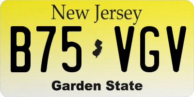 NJ license plate B75VGV