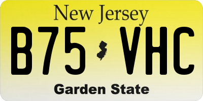 NJ license plate B75VHC
