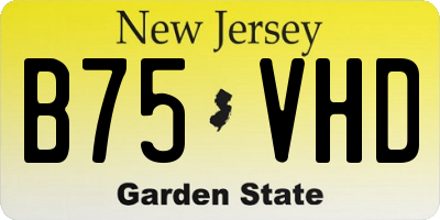 NJ license plate B75VHD