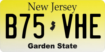 NJ license plate B75VHE