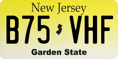 NJ license plate B75VHF