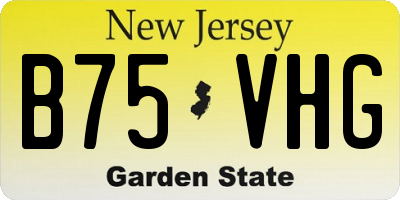 NJ license plate B75VHG