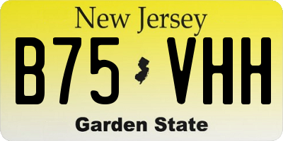 NJ license plate B75VHH