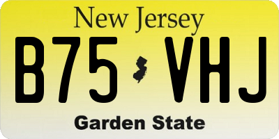 NJ license plate B75VHJ