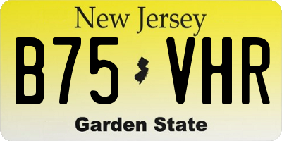 NJ license plate B75VHR