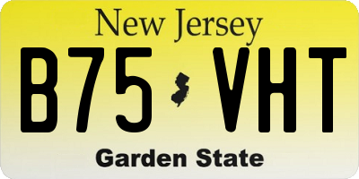 NJ license plate B75VHT