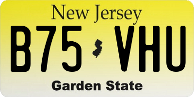 NJ license plate B75VHU