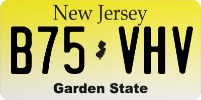 NJ license plate B75VHV