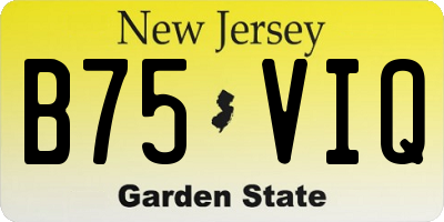 NJ license plate B75VIQ
