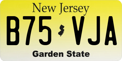 NJ license plate B75VJA