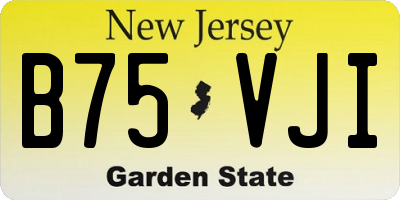 NJ license plate B75VJI
