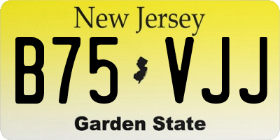 NJ license plate B75VJJ