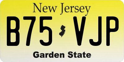 NJ license plate B75VJP