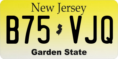 NJ license plate B75VJQ