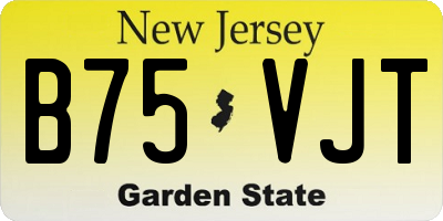NJ license plate B75VJT