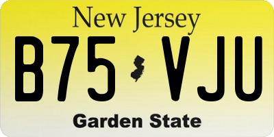 NJ license plate B75VJU