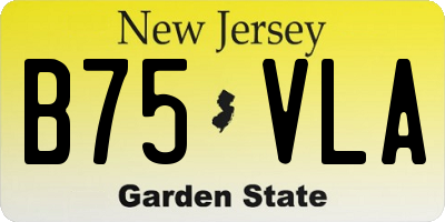 NJ license plate B75VLA