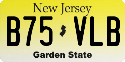 NJ license plate B75VLB