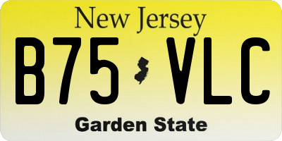 NJ license plate B75VLC