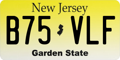 NJ license plate B75VLF