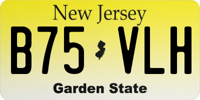 NJ license plate B75VLH