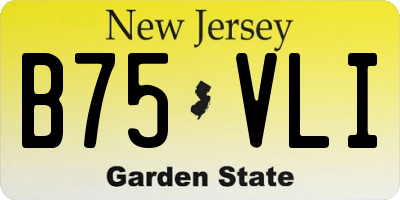 NJ license plate B75VLI