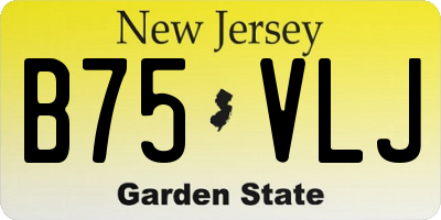 NJ license plate B75VLJ