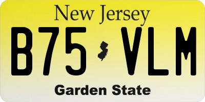 NJ license plate B75VLM