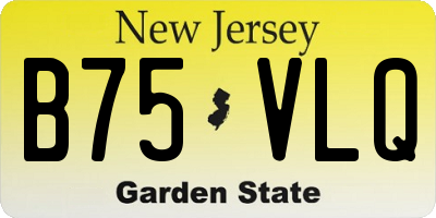 NJ license plate B75VLQ