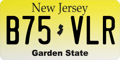 NJ license plate B75VLR
