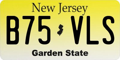 NJ license plate B75VLS