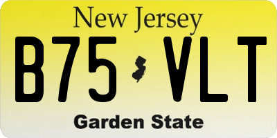 NJ license plate B75VLT