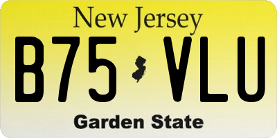 NJ license plate B75VLU
