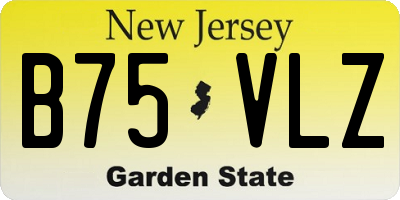 NJ license plate B75VLZ