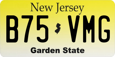 NJ license plate B75VMG